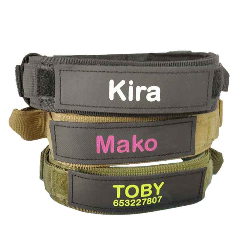 Collare regolabile de nylon Black - White Text per cani e gatti - immagine 4