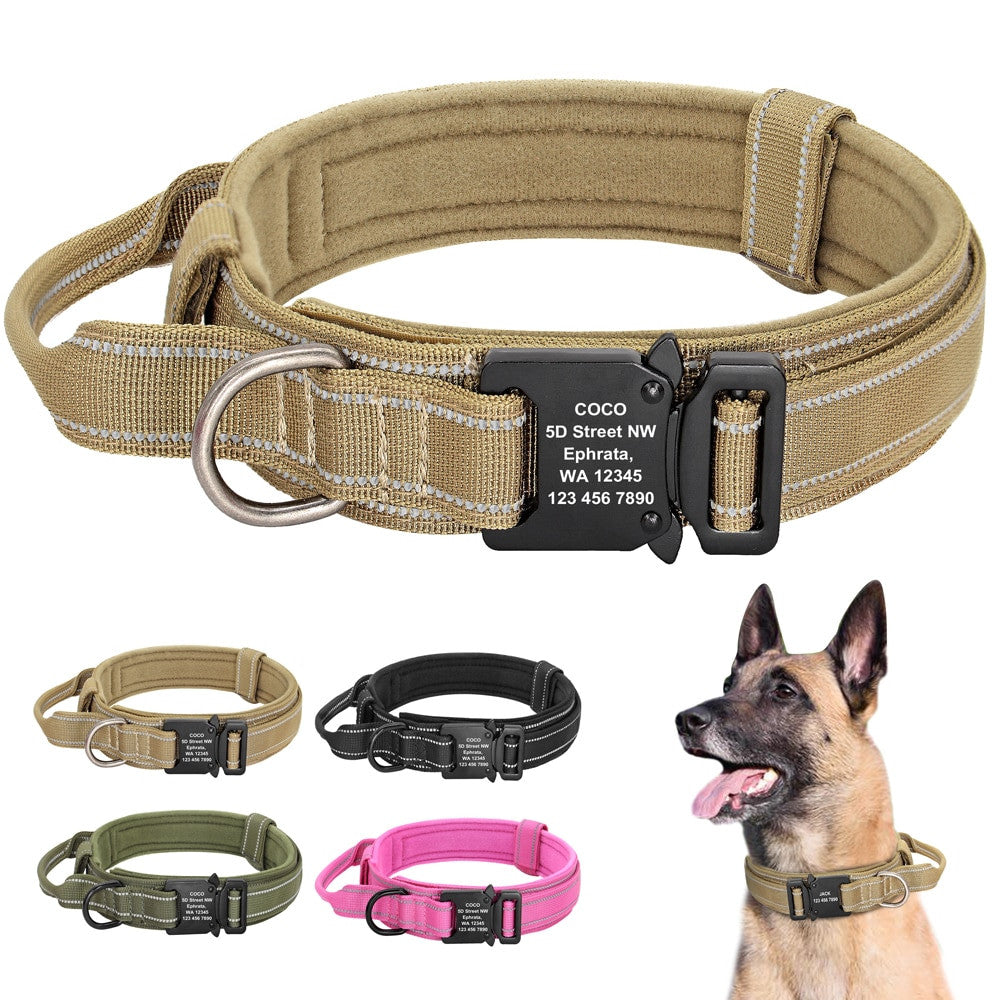 Verstellbares Halsband de nylon negro fuer Hunde und Katzen - Bild 1