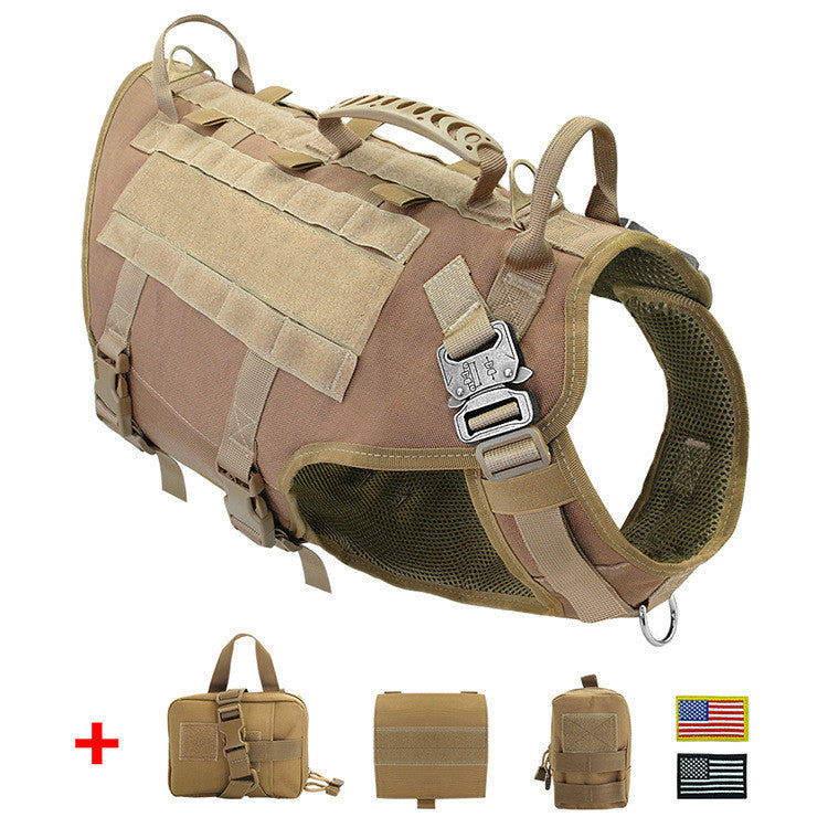 Hand Holding Rope Chest Vest Combat Leash Dog Backpack Special Training Straps-6
