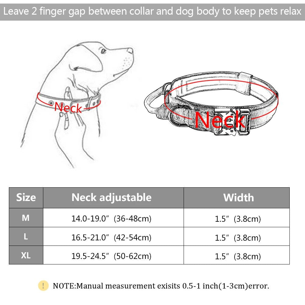 Collare regolabile de nylon negro per cani e gatti