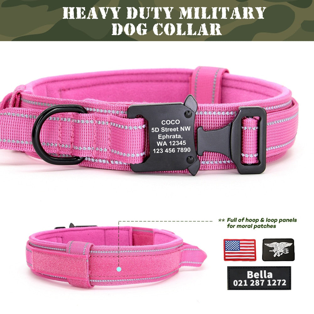 Collar personalizado tactico militar para perro