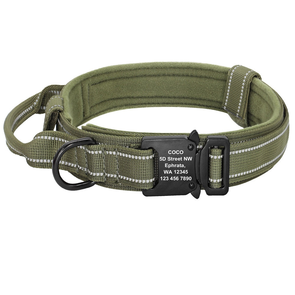 Collier personnalise tactique militar pour chien