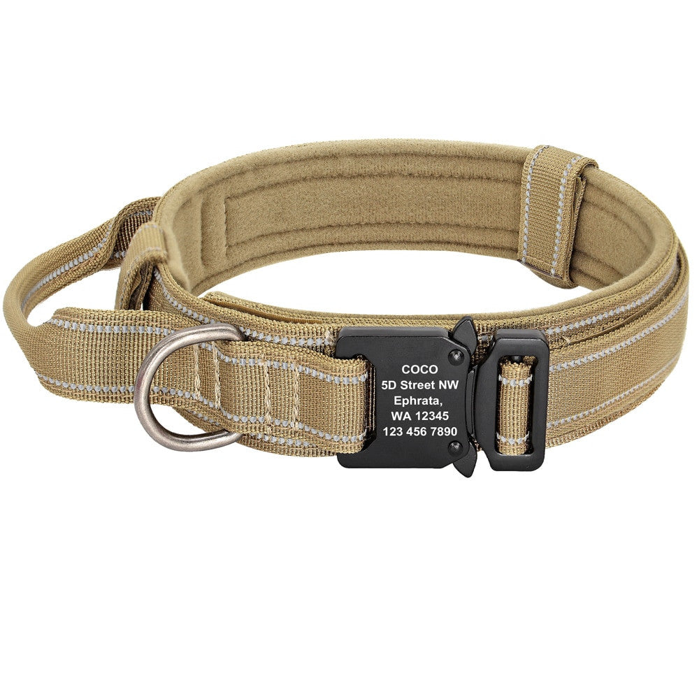 Collier personnalise tactique militar pour chien