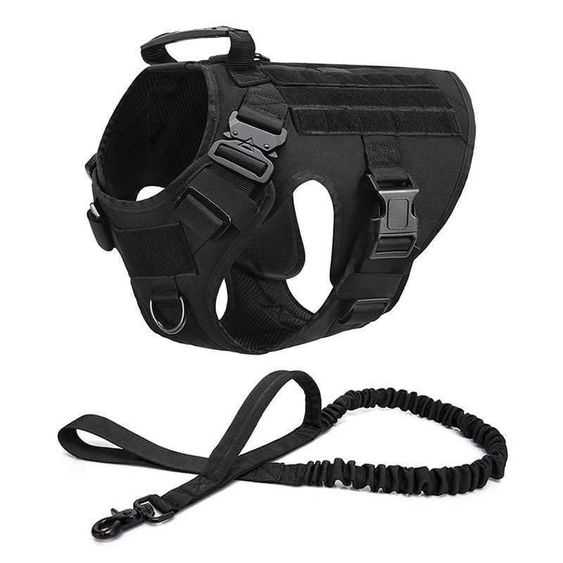 Padded harness de nylon negro for dogs and cats - image 1