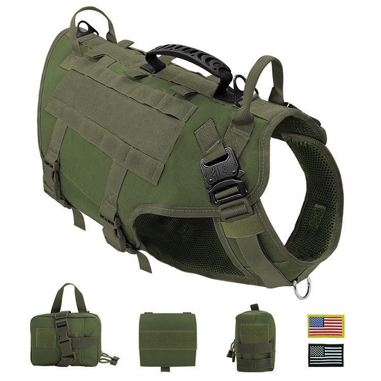 Hand Holding Rope Chest Vest Combat Leash Dog Backpack Special Training Straps-7