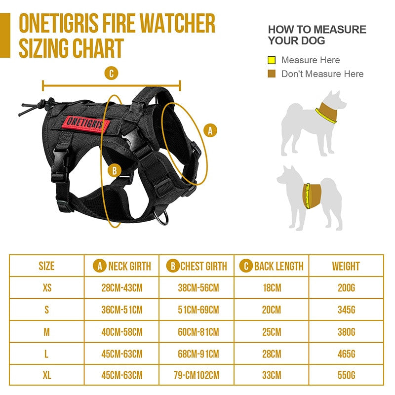 Veste d'harnais pour chien OneTigris