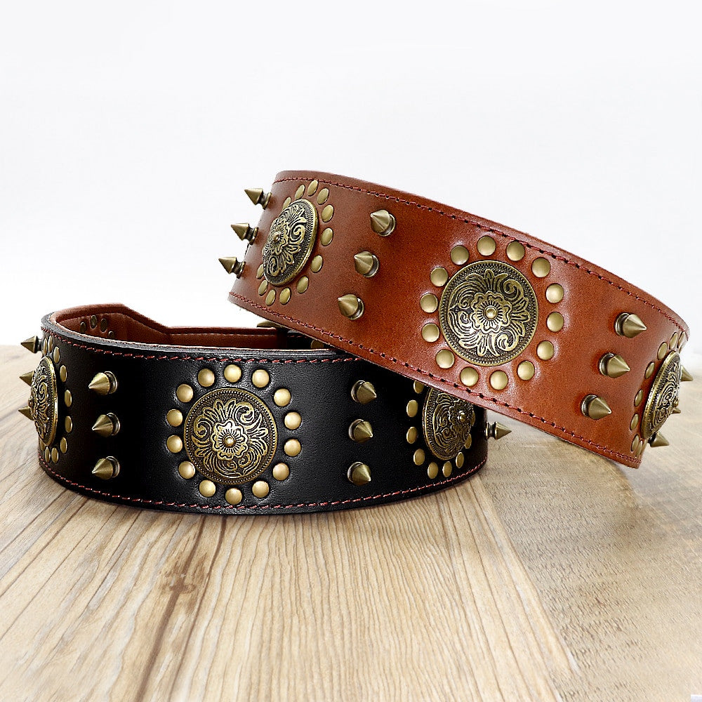 Collar de cuero para perro