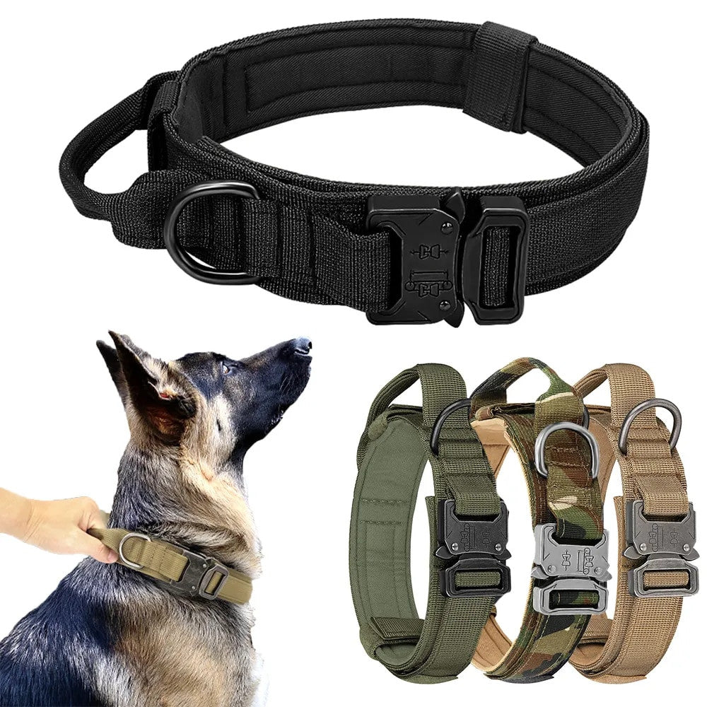 Collier reglable de nylon negro pour chiens et chats - image 1