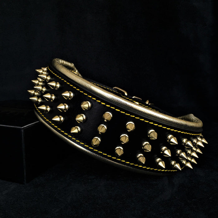 Collar BESTIA de cuero hecho a mano para perros