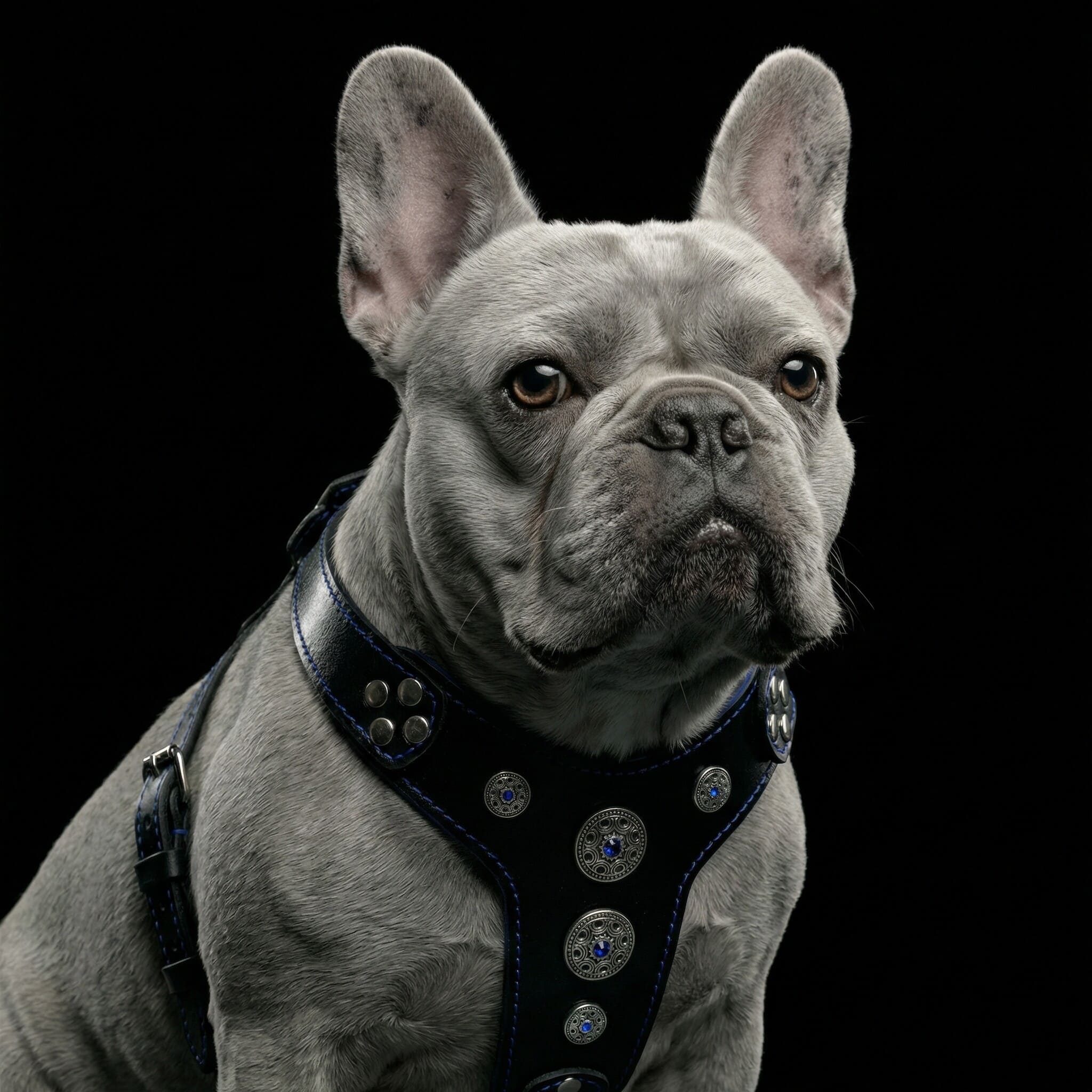 The ''Bijou'' harness Black & Blue Small to Medium Size per cani - immagine 3
