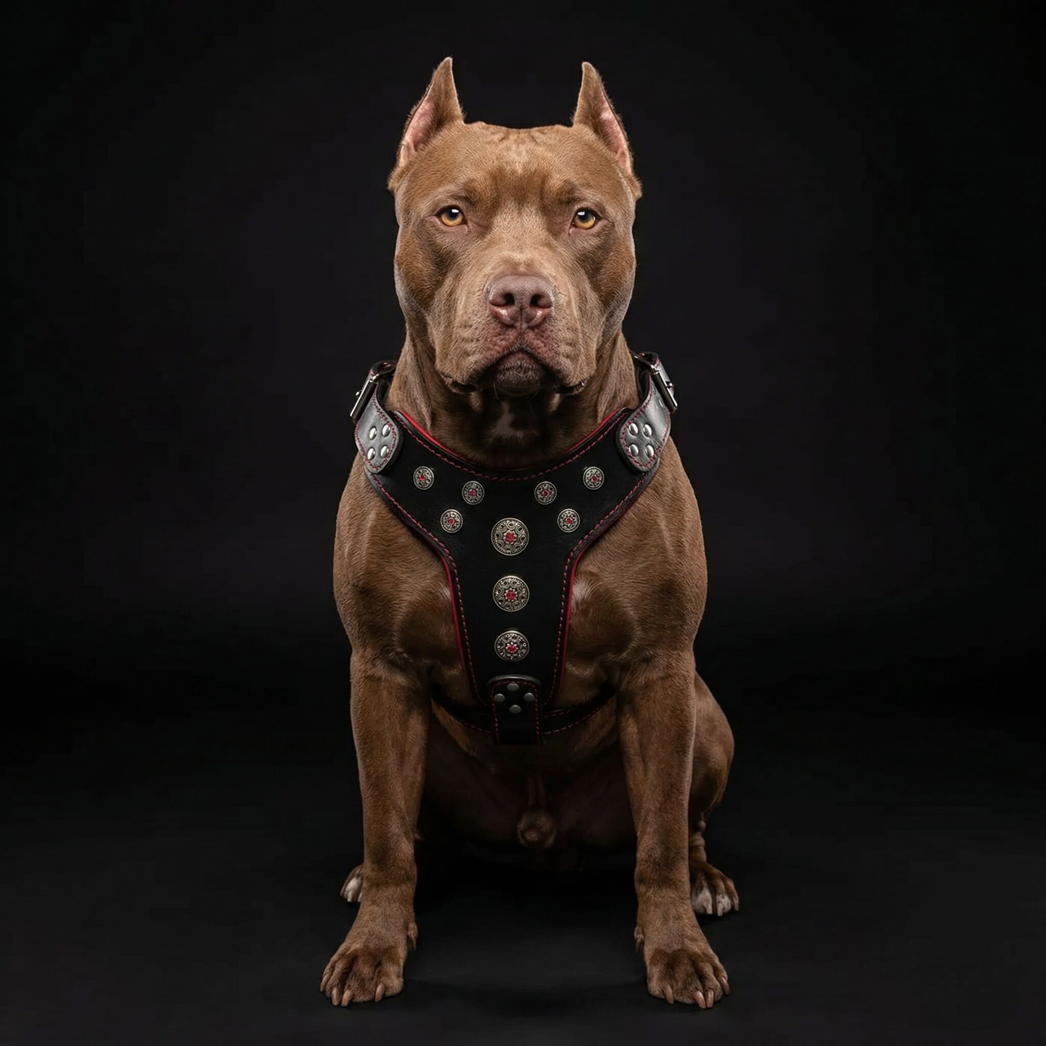 ''Bijou'' harness Black & Red for big dogs para perros - imagen 4