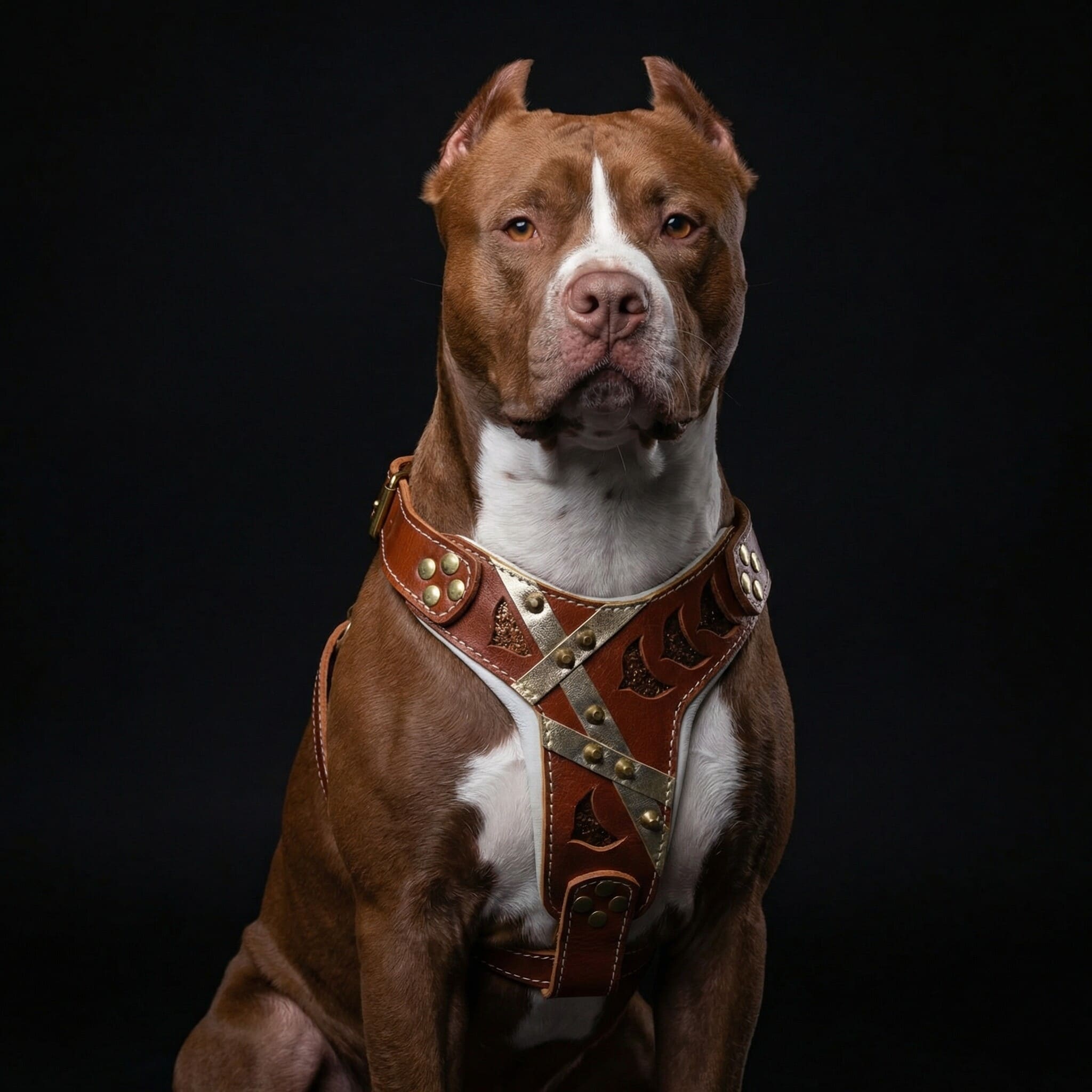 El arnés de cuero Hermes - Grandes y Giant Breeds