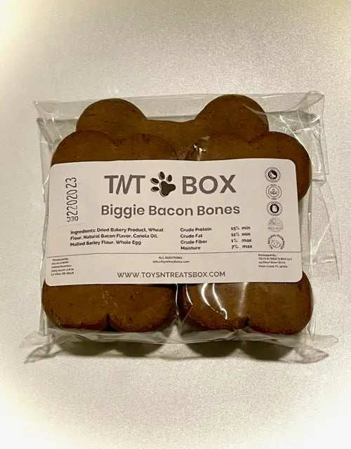 Biggie Bacon Bones cane Treats - All natural Oven Baked