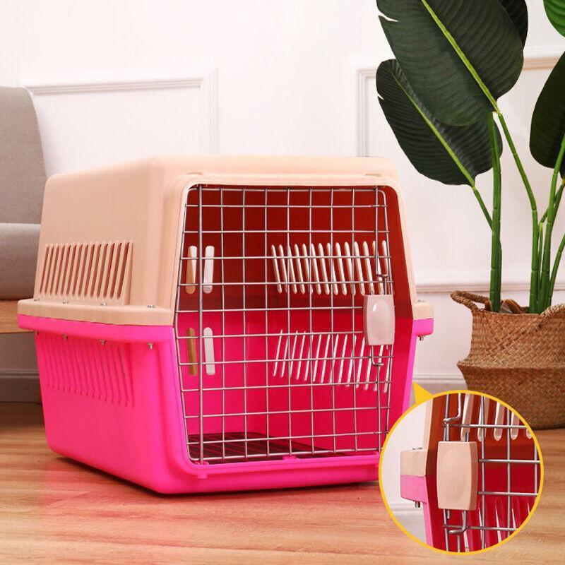 Grande animale Transport Crate for cane gatto Rabbit Portatil Ventilated Travel Carrier