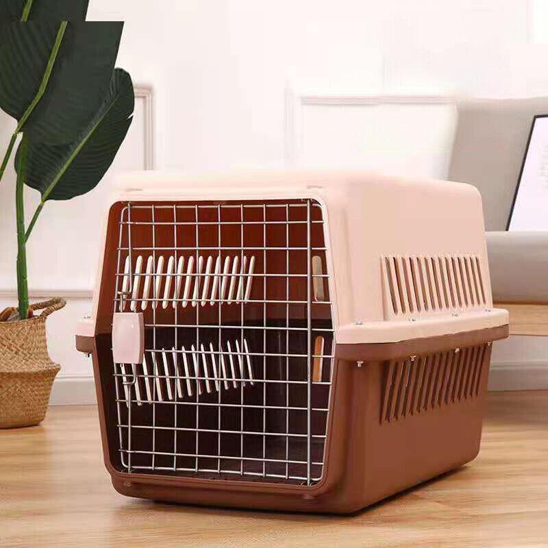 Grande animale Transport Crate for cane gatto Rabbit Portatil Ventilated Travel Carrier