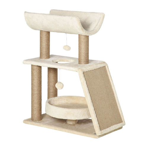 Árbol rascador beige para gatos
