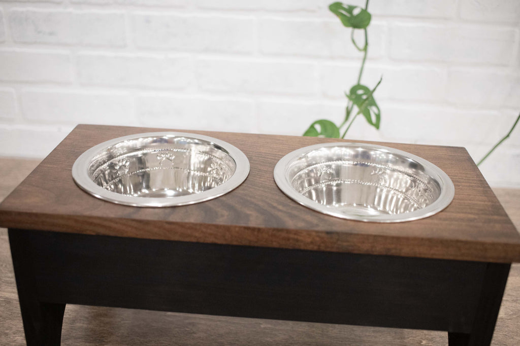 Raised cane Bowl Stand with 2 Stainless Steel Bowls, Elevated animale Feeder
