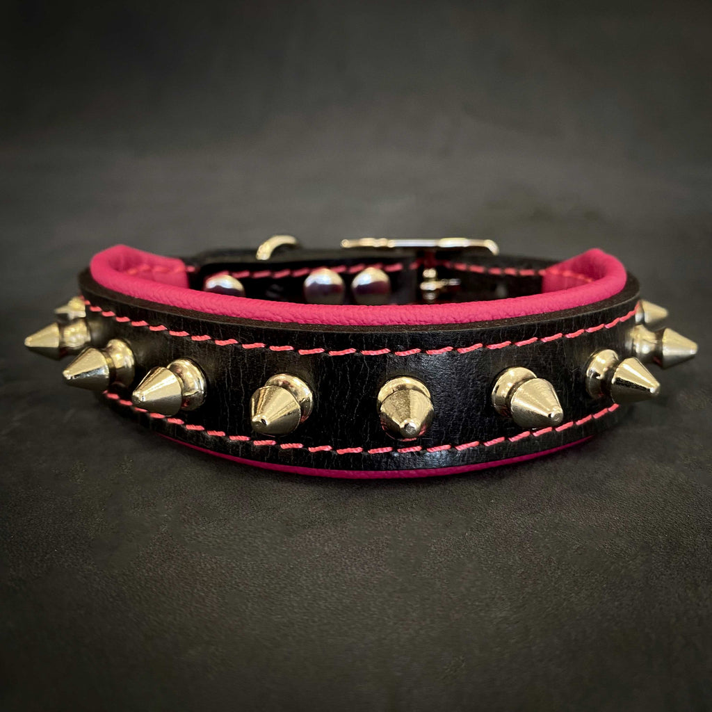 Collar BESTIA de cuero hecho a mano con pinchos para perros, vista 8