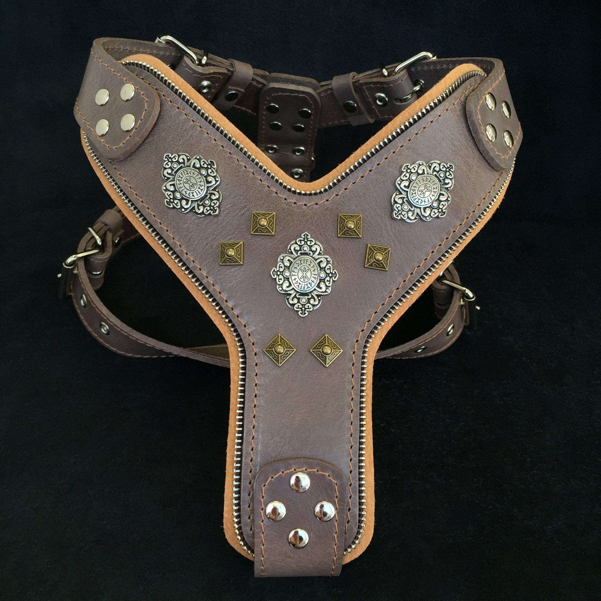 The "Aztec" Grey Harness para perros y gatos