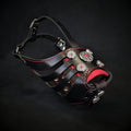 The ''Bijou'' Basket Muzzle negro & Red