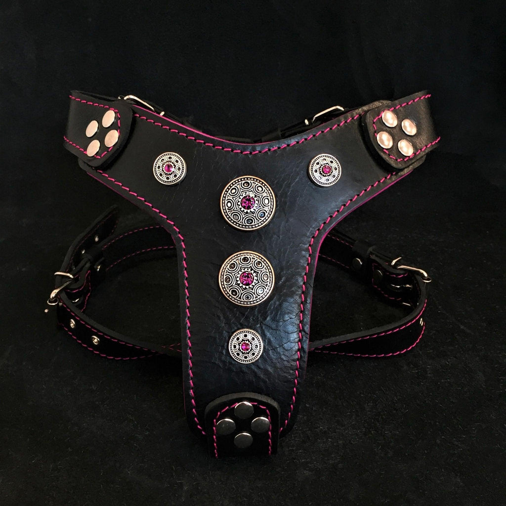 The ''Bijou'' harness Black & Pink Small to Medium Size para perros y gatos