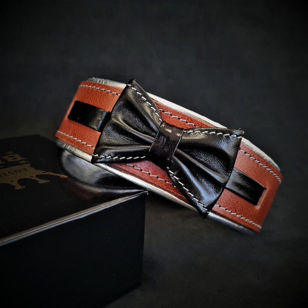 The "Bowtie" collar brown fuer Hunde und Katzen