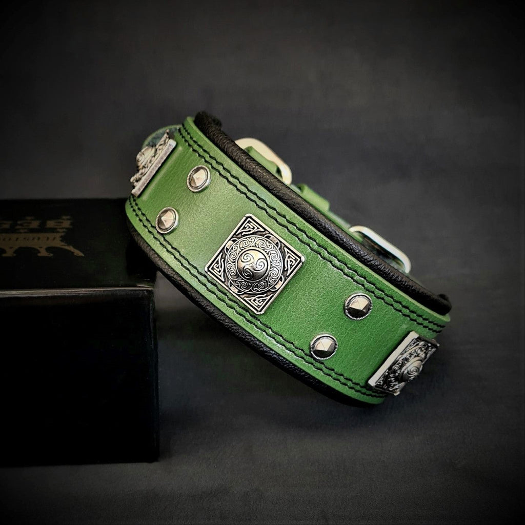 The "Eros" collar 2 inch wide Green para perros - imagen 1