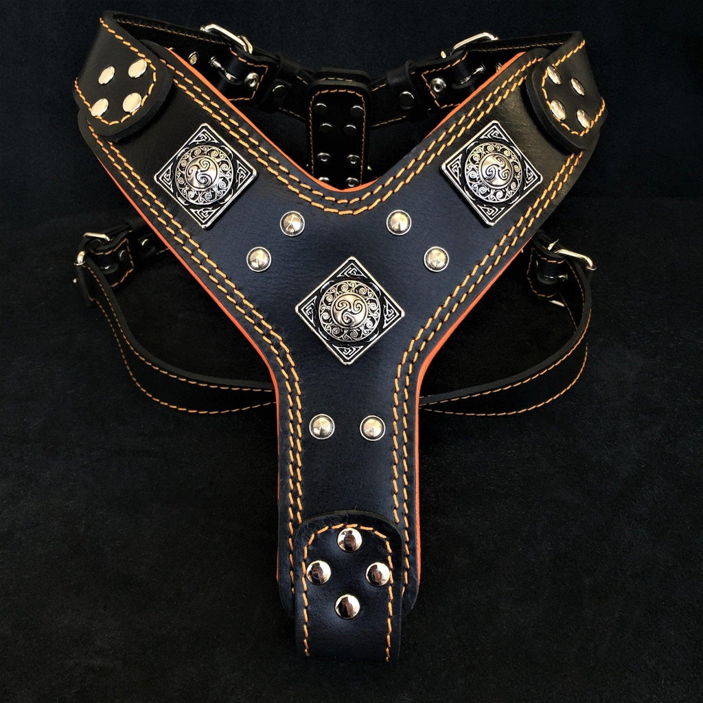 Le harnais "Eros" Noir & Orange