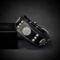 The "Maximus" collar 2 inch wide black & silver fuer Hunde - Bild 1