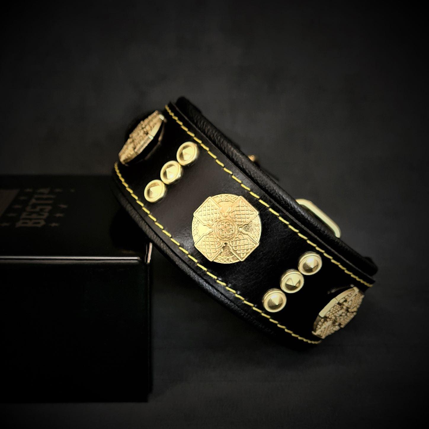 Der "Maximus" Kragen 2 Zoll breite Golddekoration