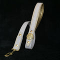 The "Maximus" leash white & gold fuer Hunde und Katzen - Bild 1