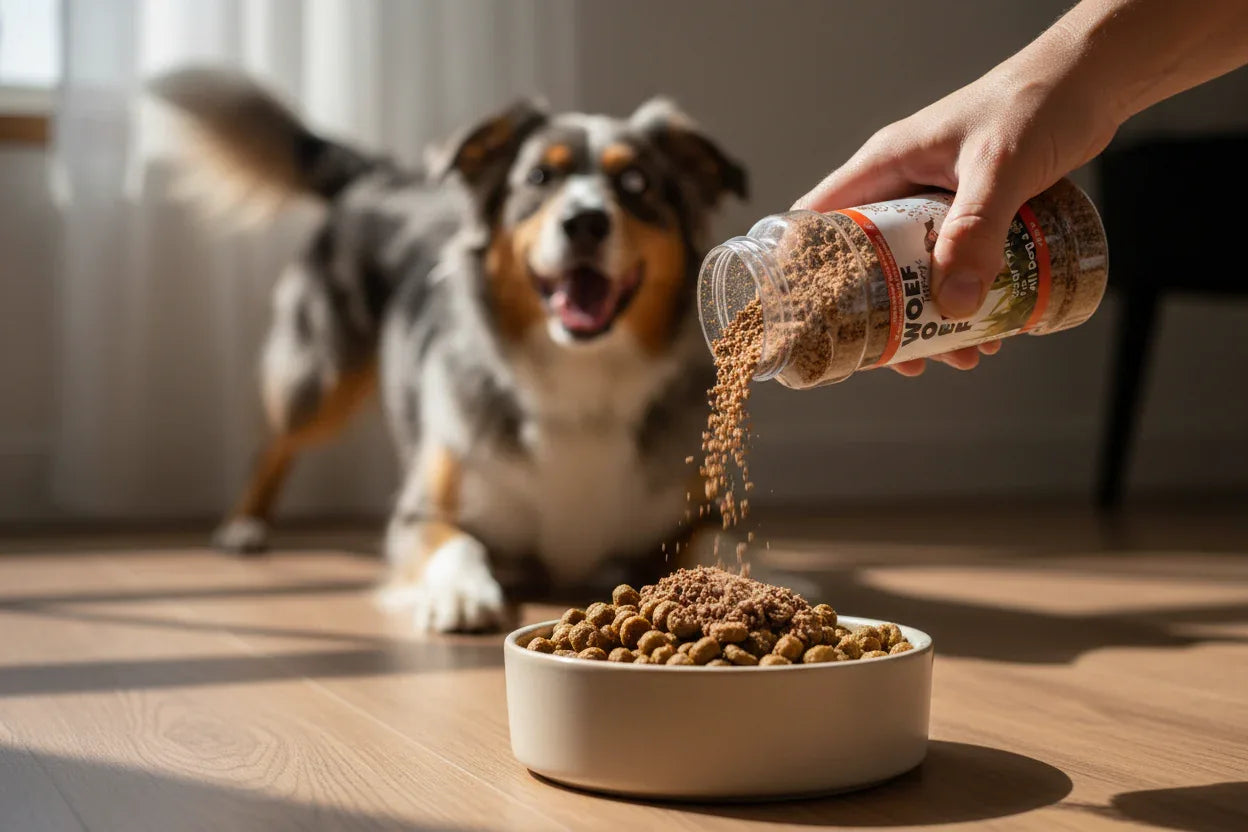 Topping di vacuno per comida di cane